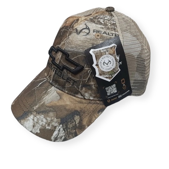 ⚫️ Chevy Chevrolet Real Tree Trucker Mesh Snapback Baseball Cap Camouflage Hat - Picture 1 of 4